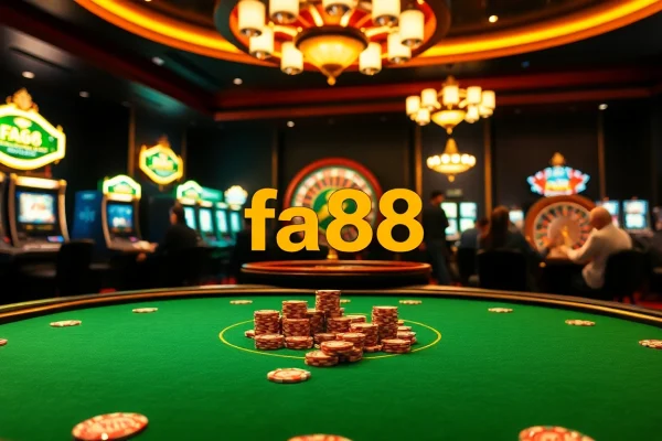 Experience the thrill of high-stakes poker at fa88 casino with intense players and glamour.