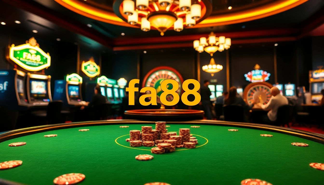 Experience the thrill of high-stakes poker at fa88 casino with intense players and glamour.