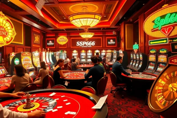 Experience the thrill of gaming at Nhà cái SP666, where excitement meets luxury in a vibrant casino setting.